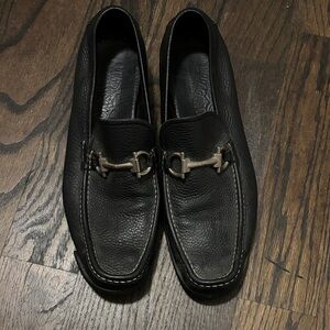Black Leather Men's Ferragamo Loafers